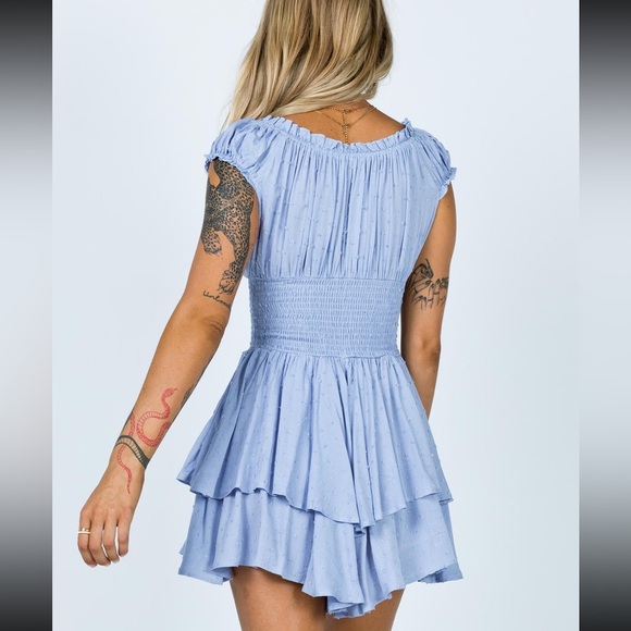 Princess Polly Love Galore Romper - Blue - Picture 3 of 3